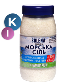 Морская соль пищевая с низким содержанием натрия  +калий +ламинария